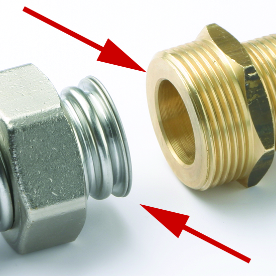 8. Es ist undedingt darauf zu achten, dass beim Gegenstück eine ausreichende und glatte Dichtfläche vorhanden ist.