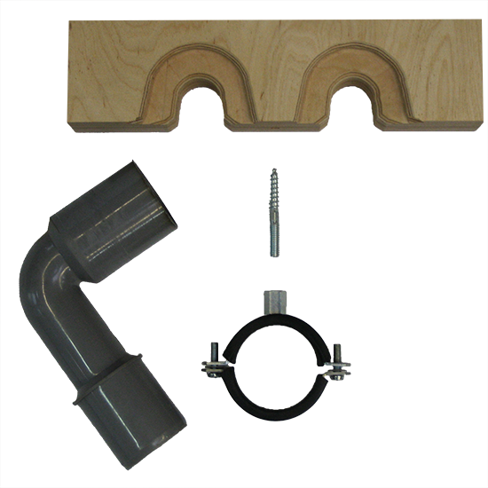 Use a threaded-stud in combination with a pipe clamp...