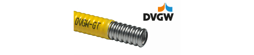 DVGV certified CSST, with yellow coating